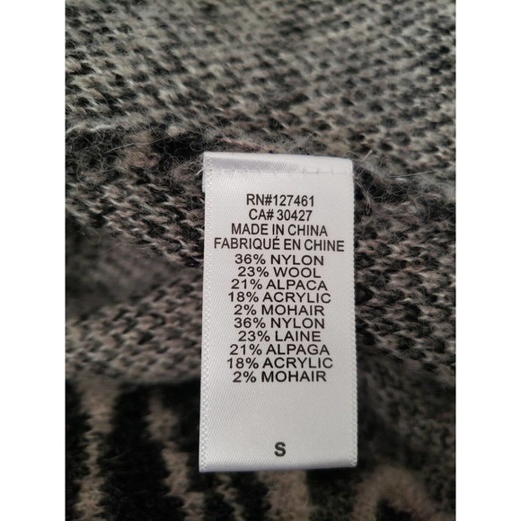 Wildfox Wool Alpaca Blend Avani Animal Print Oversized Cardigan Sweater Sz S (D - Picture 3 of 3